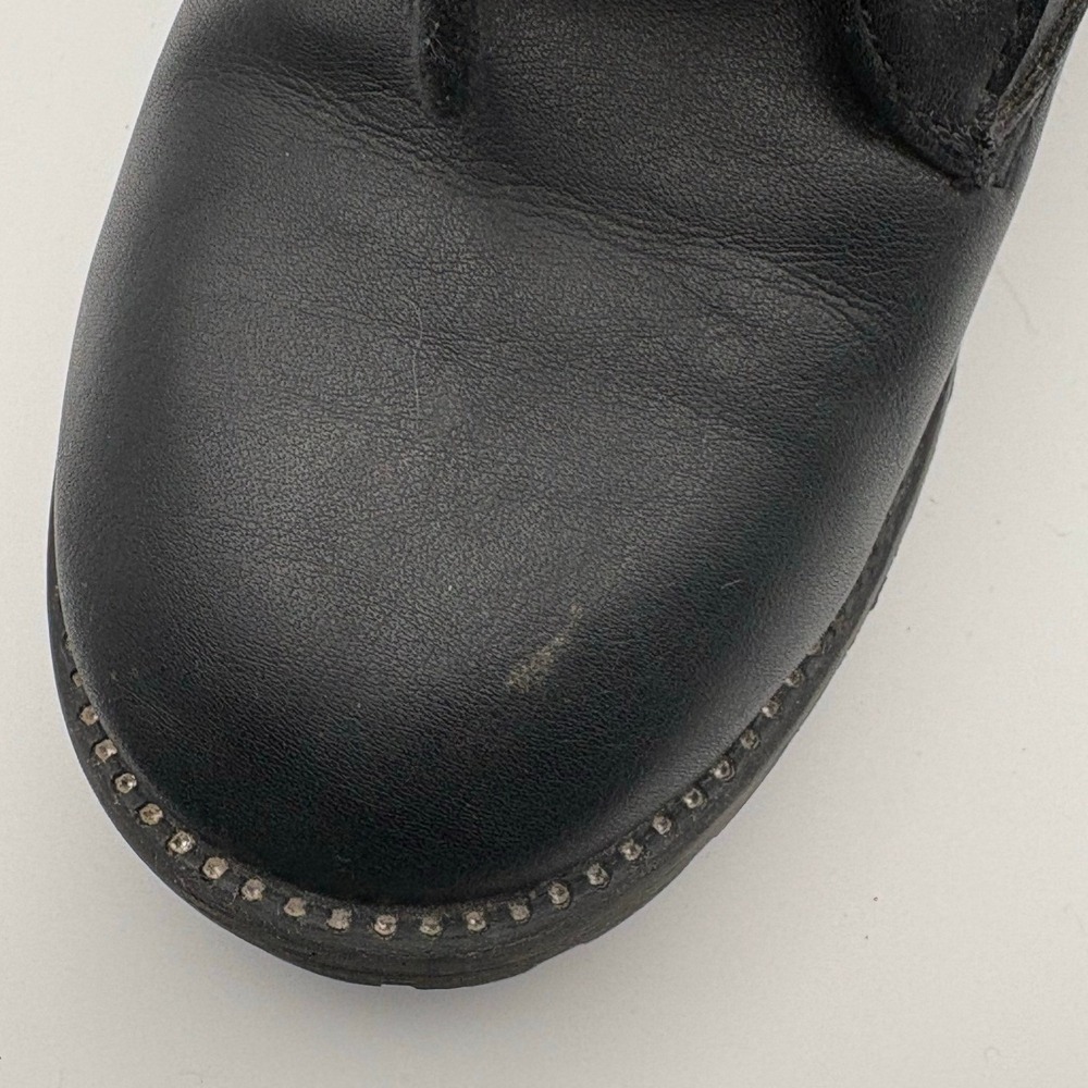 Vince Camuto Kids Black Rhinestone Wing Combat Boots Side Zip Lug Sole Size 10 - Picture 10 of 10